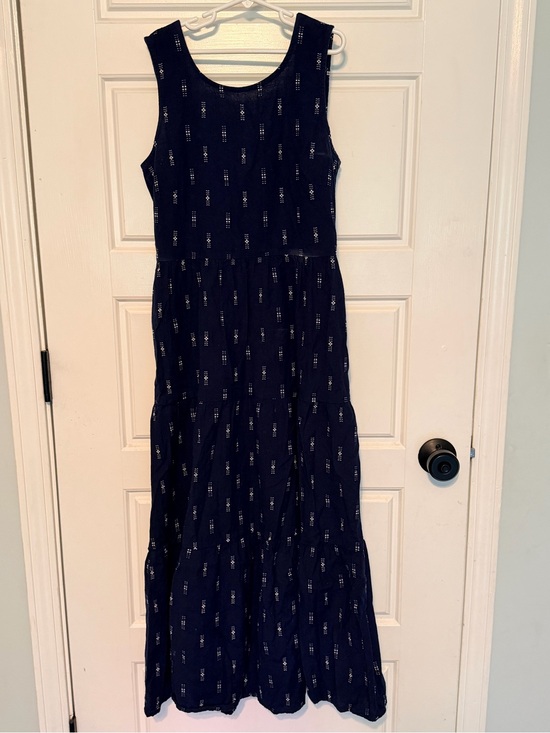 Madewell Dresses & Skirts - Madewell Navy Blue Sleeveless Tiered Midi Dress